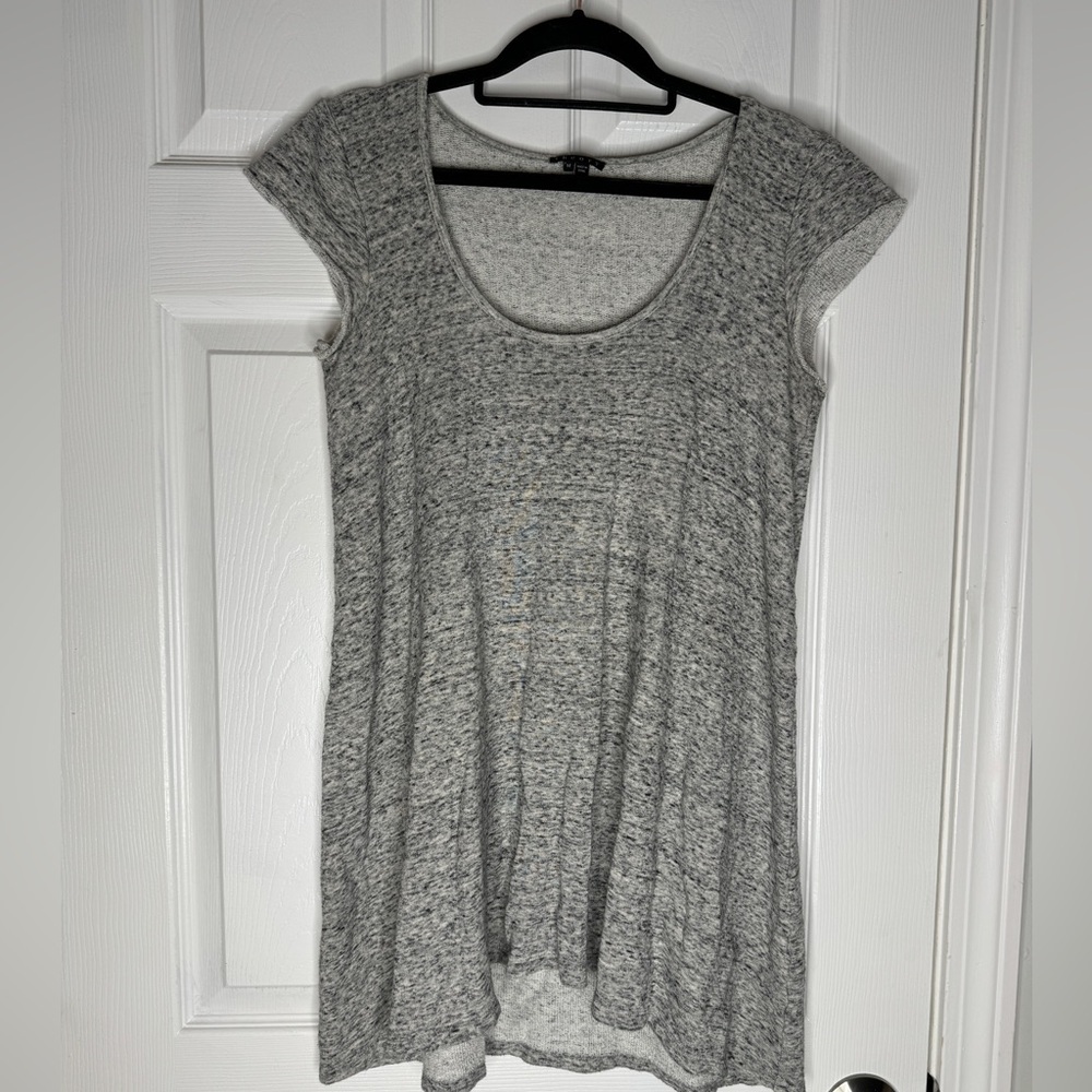 THEORY Short Sleeve Gray Terry‎ Cloth Sweatshirt Tunic Size Medium Woman’s